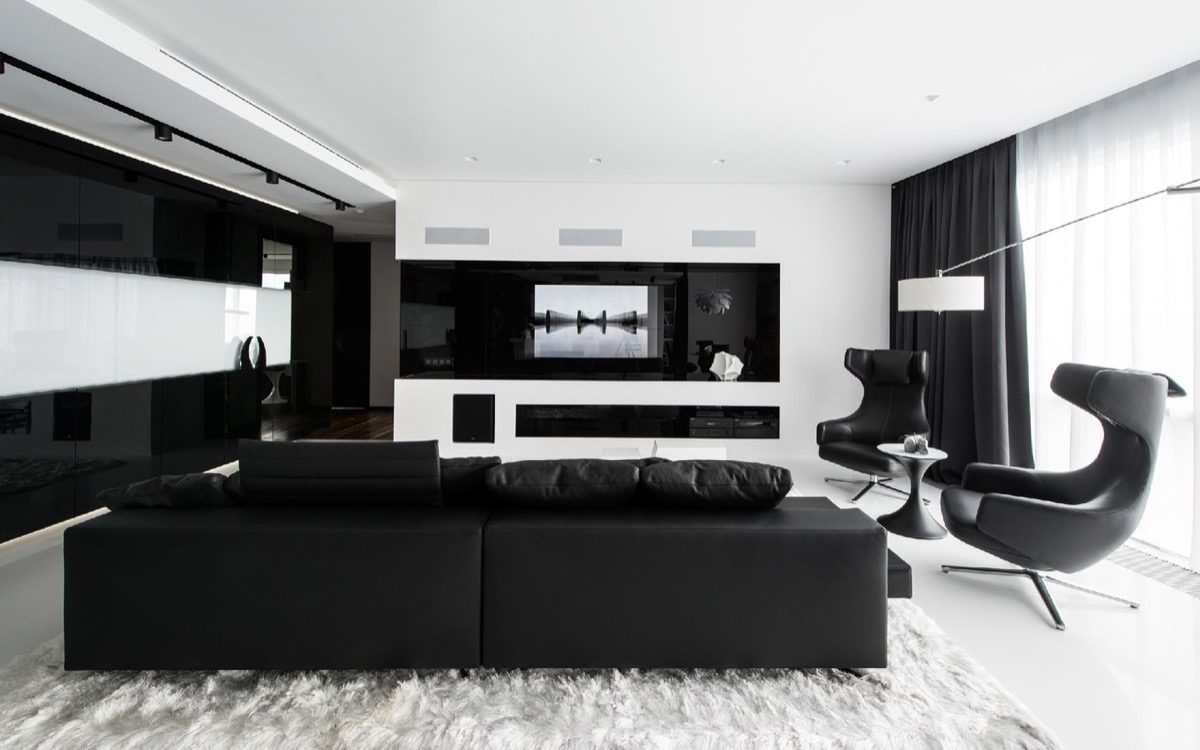 How to make a black and white living room pop?